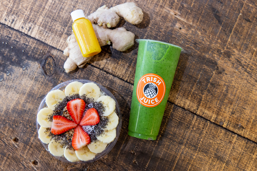 Trish Juice Banana Smoothie Bowl Look Local Celebrating Community