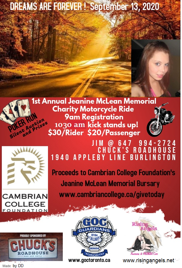 1st Annual Jeanine McLean Memorial Charity Motorcycle Ride